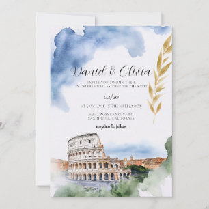 Convite Casamento no Destino Itália Roma paisagem