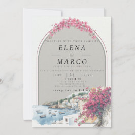 Convite Casamento no Destino Mediterrâneo / Europeu