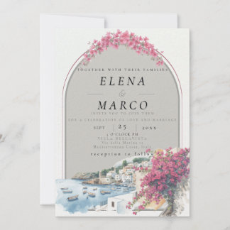 Convite Casamento no Destino Mediterrâneo / Europeu