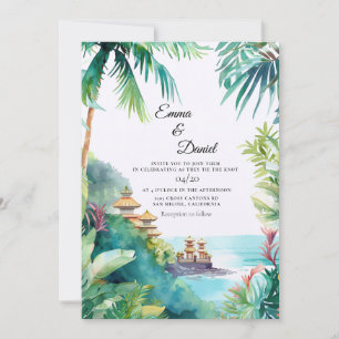 Convite Casamento no Destino Paisagem de Bali