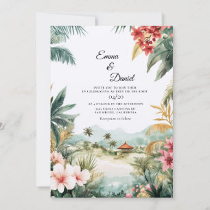 Convite Casamento no Destino Paisagem de Bali