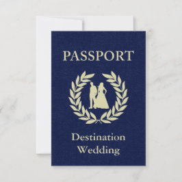 Convite casamento no destino passaporte