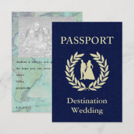 Convite casamento no destino passaporte