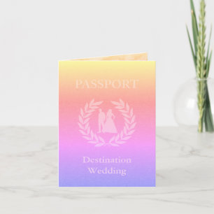 Convite casamento no destino passaporte