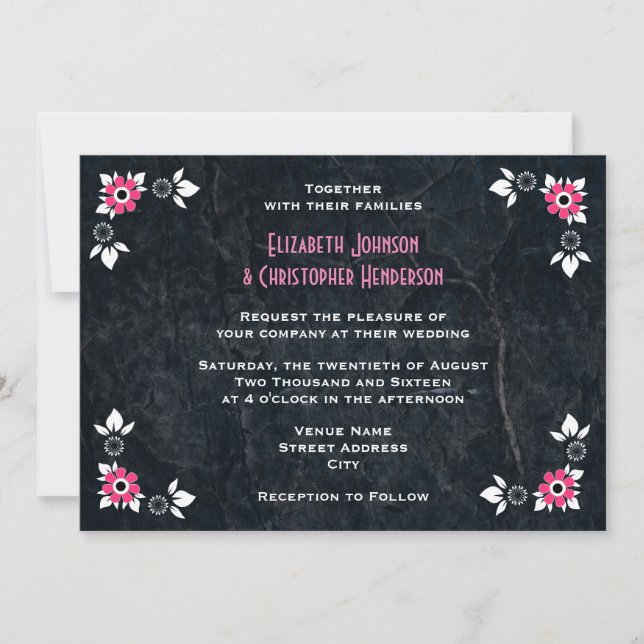 Convite Casamento no Estilo Diner dos Anos Cinquenta (Frente)