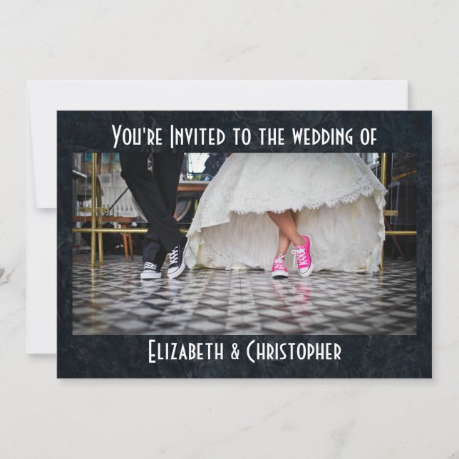 Convite Casamento no Estilo Diner dos Anos Cinquenta (Frente)
