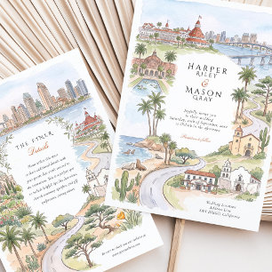 Convite Casamento no Hotel Coronado Balboa Park em San Die
