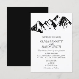 Convite Casamento no interior do Lago Montanha Winter Rock