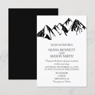 Convite Casamento no interior do Lago Montanha Winter Rock