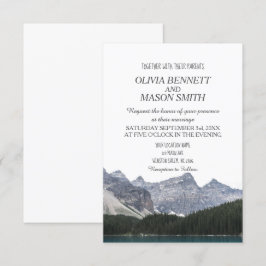 Convite Casamento no interior do Lago Montanha Winter Rock