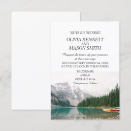 Convite Casamento no interior do Lago Montanha Winter Rock