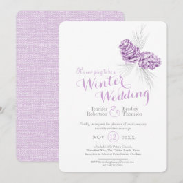 Convite Casamento no inverno de cinzas roxas de Cones art