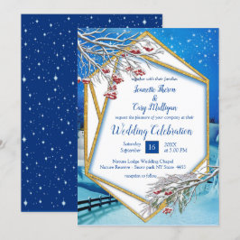 Convite Casamento no inverno de fantasia
