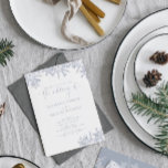 Convite Casamento no inverno de Floco de Neve Azul Moderno<br><div class="desc">Tema moderno do floco de neve de inverno design de convite para casamento em azul e branco empoeirado, com gráficos de floco de neve com cor d'água em azul empoeirado, com tipografia de script com letra de mão. Entre em contato com o designer para produtos correspondentes. Copyright Anastasia Surridge for...</div>
