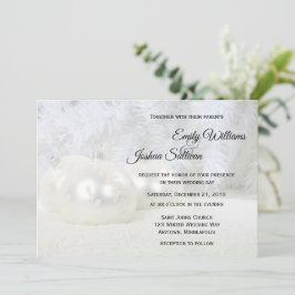 Convite Casamento no inverno de Natal Branco