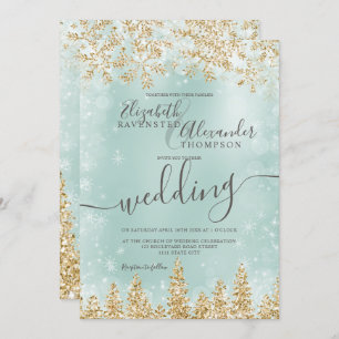 Convite casamento no inverno de Natal do pinheiro verde Do