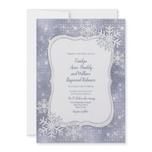 Casamento no inverno de prata dos flocos de neve