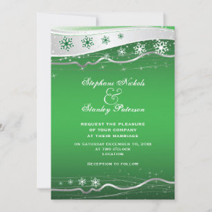 Convite Casamento no inverno do floco de neve do cinza