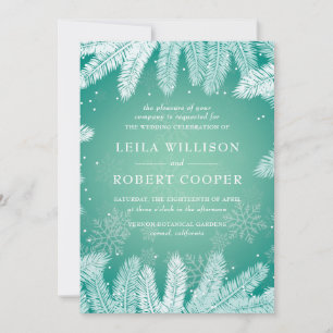Convite Casamento no inverno Elegante