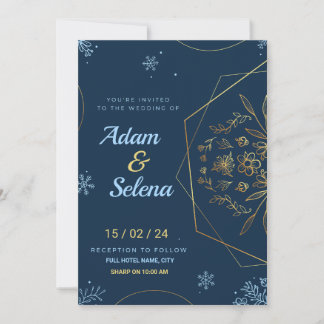 Convite Casamento no inverno elegante