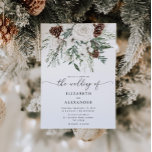 Convite Casamento no inverno elegante Evergreen<br><div class="desc">Evergreen elegant casamento no inverno Invitation Correspondência disponível.</div>