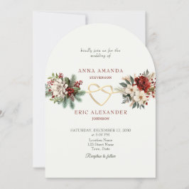 Convite Casamento no inverno Floral Rustic