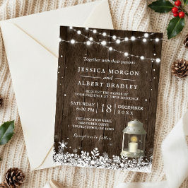 Convite Casamento no inverno Lanterna Branca das Luzes de 