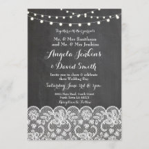 Casamento no inverno Luzes Chalkboard Lace Party C