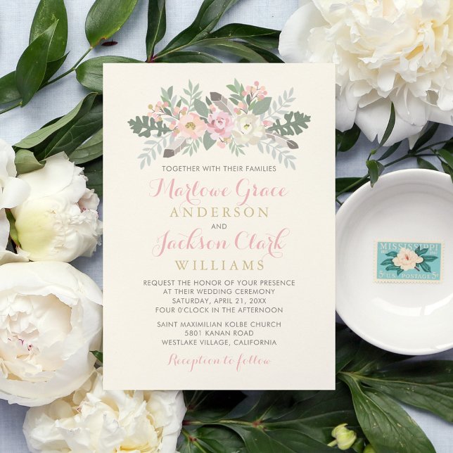 Convite Casamento no Jardim Botânico Blush (Criador carregado)