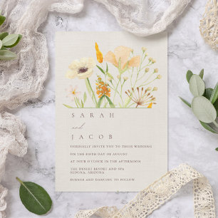 Convite Casamento no Jardim Botânico de Flores Silvestres 