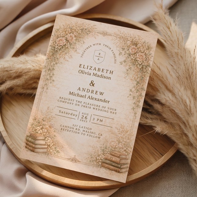 Convite Casamento no Jardim Botânico Romântico de Flores S (Criador carregado)