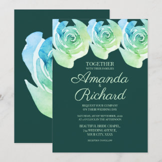Convite Casamento no Jardim Botânico Rosa Rústica Verde Es
