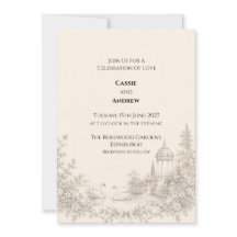Casamento no Jardim com Cisnes Toile Vintage