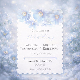 Convite Casamento no Jardim com Flor de Papoula do Himalai
