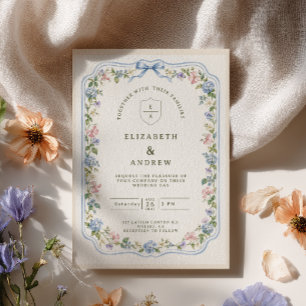 Convite Casamento no Jardim da Cottage com Hortênsia Azul