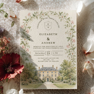 Convite Casamento no Jardim da Mansão Inglesa