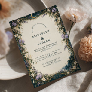 Convite Casamento no Jardim das Fadas ao Luar