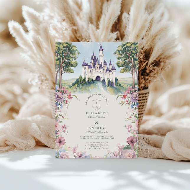 Convite Casamento no Jardim de Contos de Fadas Castlecore (Criador carregado)