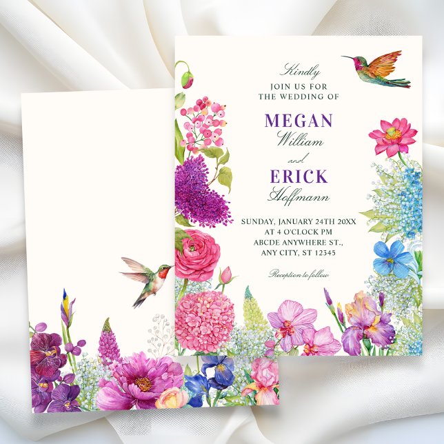 Convite Casamento no jardim floral (Criador carregado)