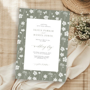 Convite Casamento no jardim floral de flores silvestres br
