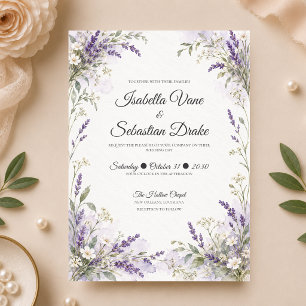 Convite Casamento no Jardim Romântico de Lavanda