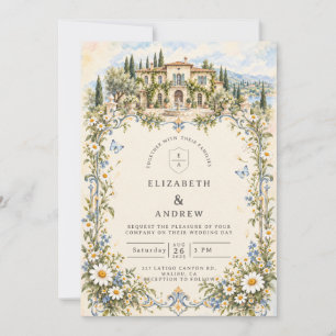 Convite Casamento no Jardim Romântico de Margaridas