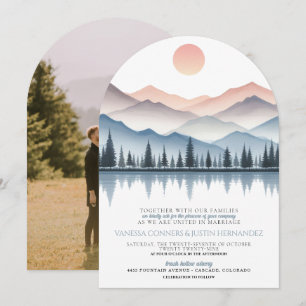 Convite Casamento no Lago da Montanha
