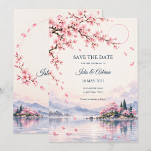 Convite Casamento no Lago Sakura Save the Date