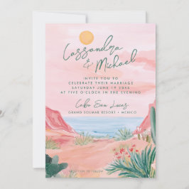 Convite Casamento no México Rosa Destino