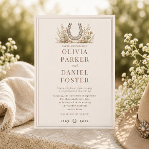 Convite Casamento no País Ocidental do Cacto Ferradura