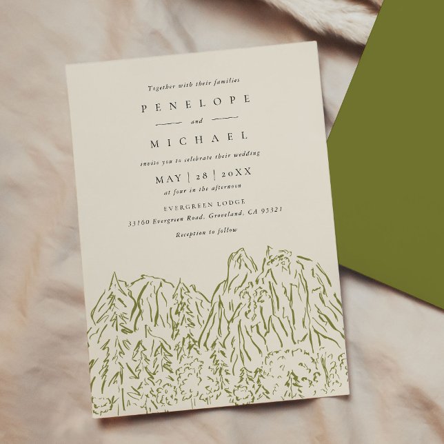 Convite Casamento no Parque Nacional de Yosemite (Yosemite National Park Destination Wedding Invitation)