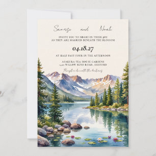 Convite Casamento no Parque Nacional do Lago Tahoe em Aqua