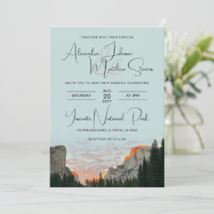 Convite Casamento no Parque Nacional Yosemite