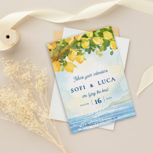 Convite Casamento no Pomar de Limões Mediterrâneo à Beira-